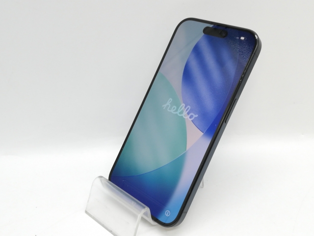 【中古】Apple docomo 【SIMフリー】 iPhone 15 Pro 128GB ブルーチタニウム MTUA3J/A【スマーク伊勢崎】保証期間１ヶ月【ランクC】