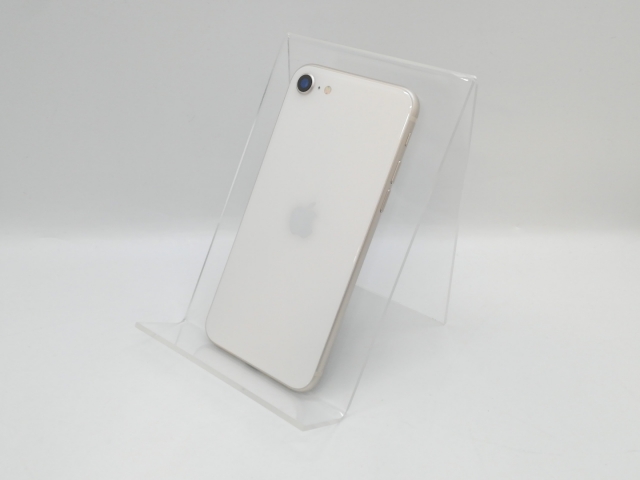 【中古】Apple au 【SIMフリー】 iPhone SE（第3世代） 64GB スターライト MMYD3J/A【京都】保証期間１ヶ月【ランクA】