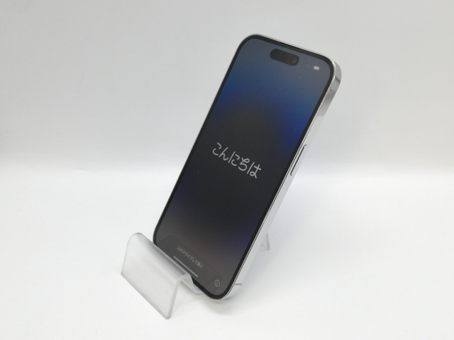 【中古】Apple au 【SIMフリー】 iPhone 14 Pro 128GB シルバー MQ013J/A【OSU301】保証期間１ヶ月【ランクC】