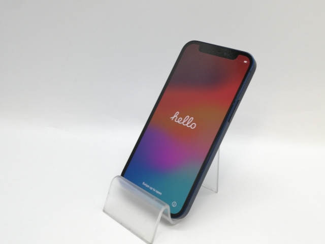 【中古】Apple au 【SIMロック解除済み】 iPhone 12 mini 256GB ブルー MGDV3J/A【大須】保証期間１ヶ月【ランクC】