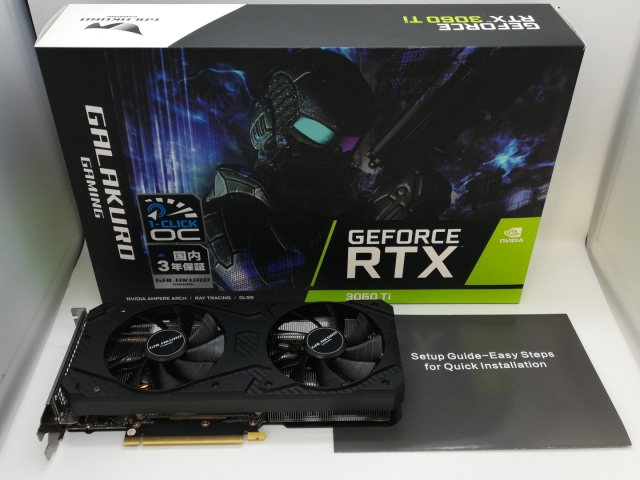 GALAKURO GeForce RTX 3060 Ti LHR玄人志向 GALAKURO RTX 3060Ti GALAKURO GeForce RTX 3060 Ti LHR玄人志向 GALAKURO RTX 3060Ti