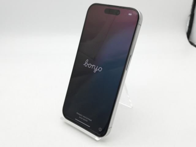 【中古】Apple 国内版 【SIMフリー】 iPhone 15 Pro 128GB ホワイトチタニウム MTU83J/A【鹿児島中町】保証期間１ヶ月【ランクA】