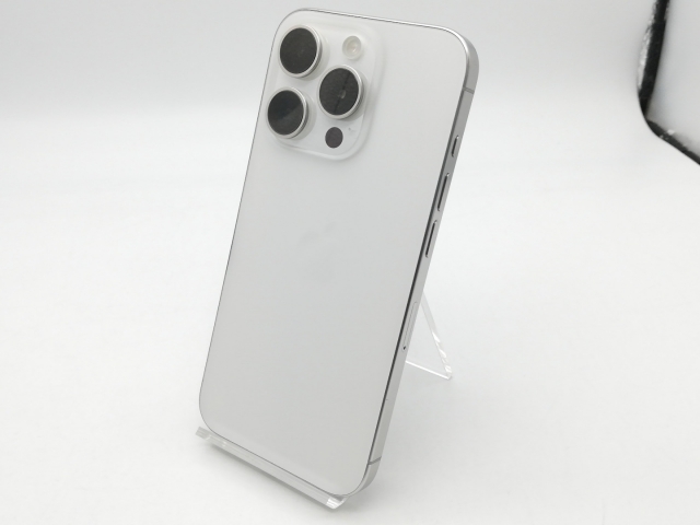 【中古】Apple 国内版 【SIMフリー】 iPhone 15 Pro 128GB ホワイトチタニウム MTU83J/A【鹿児島中町】保証期間１ヶ月【ランクA】_1