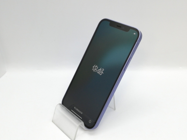 【中古】Apple SoftBank 【SIMロック解除済み】 iPhone 12 128GB パープル MJNJ3J/A【静岡】保証期間１ヶ月【ランクB】