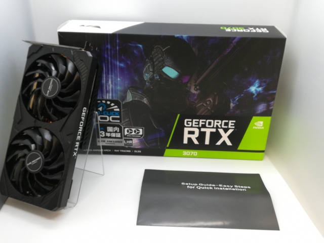 【中古】玄人志向 GALAKURO GAMING GG-RTX3070-E8GB/OC/DF/LHR RTX3070(LHR)/8GB(GDDR6)【京都】保証期間１週間_9