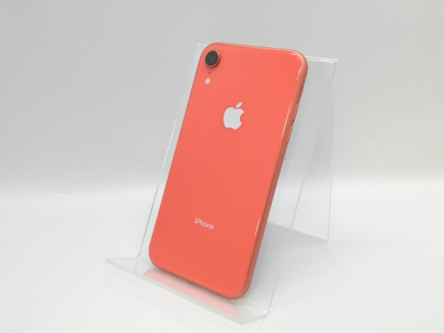 【中古】Apple 国内版 【SIMフリー】 iPhone XR 64GB コーラル MT0A2J/A【京都】保証期間１ヶ月【ランクC】