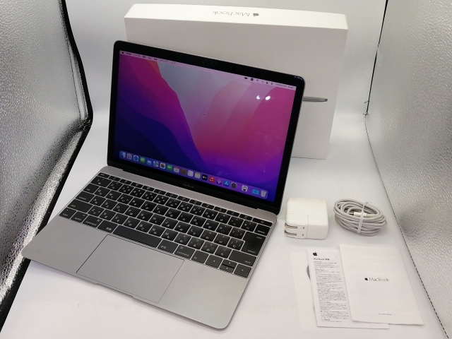 【中古】Apple MacBook 12インチ CoreM3:1.1GHz 256GB スペースグレイ MLH72J/A  (Early 2016)【京都】保証期間１ヶ月【ランクC】の通販は