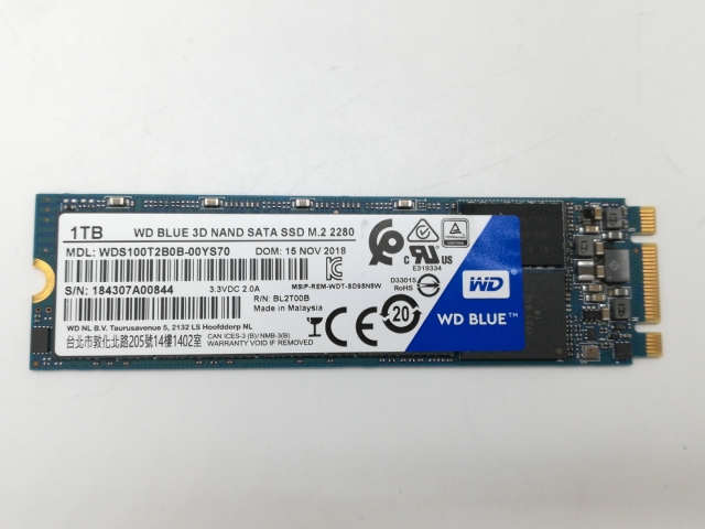 【中古】各社 1TB SSD (M.2 2280/PCIe3.0 NVMe)【京都】保証期間１週間_1