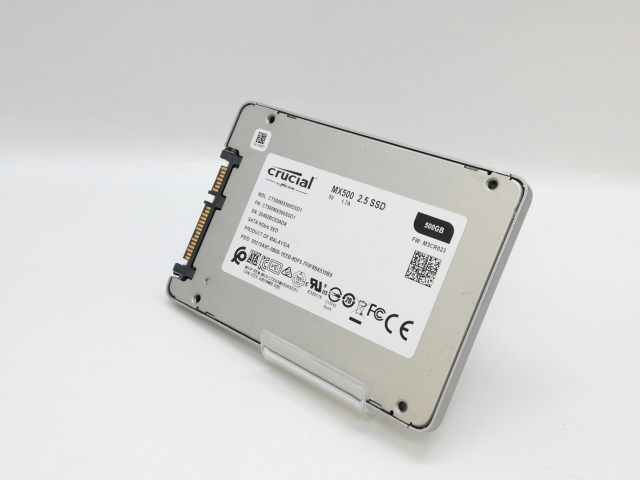 【中古】Crucial MX500 CT500MX500SSD1 500GB/SSD/6GbpsSATA/2018年1月/3D TLC【京都】保証期間１週間