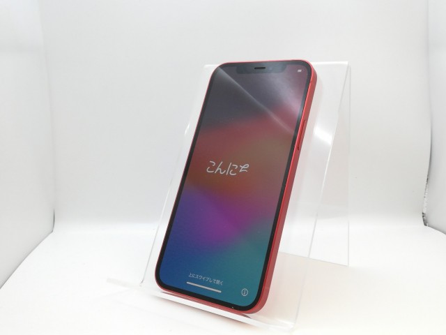 【中古】【赤ロム保証あり】Apple au 【SIMロック解除済み】 iPhone 12 128GB (PRODUCT)RED MGHW3J/A【京都】保証期間１ヶ月【ランクB】