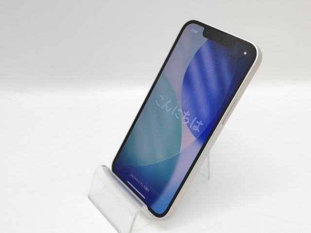【中古】Apple 楽天モバイル 【SIMフリー】 iPhone 13 mini 128GB スターライト MLJE3J/A【京都】保証期間１ヶ月【ランクC】