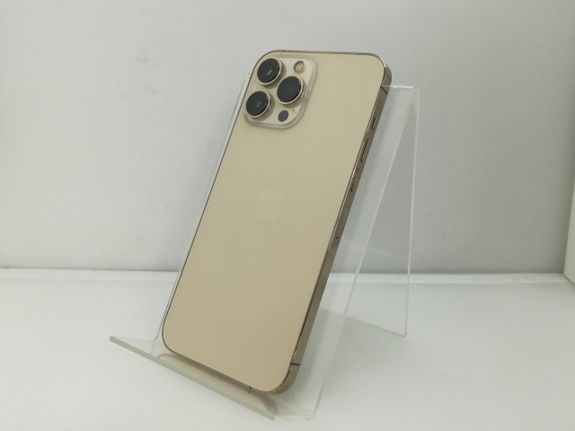 【中古】Apple au 【SIMフリー】 iPhone 13 Pro Max 128GB ゴールド MLJ63J/A【大須】保証期間１ヶ月【ランクB】