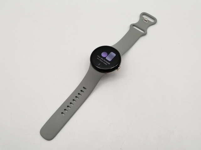 【中古】Google Pixel Watch3 Wi-Fiモデル 41mm Champagne Gold アルミケース/Hazel アクティブ バンド【博多】保証期間１ヶ月【ランクB】
