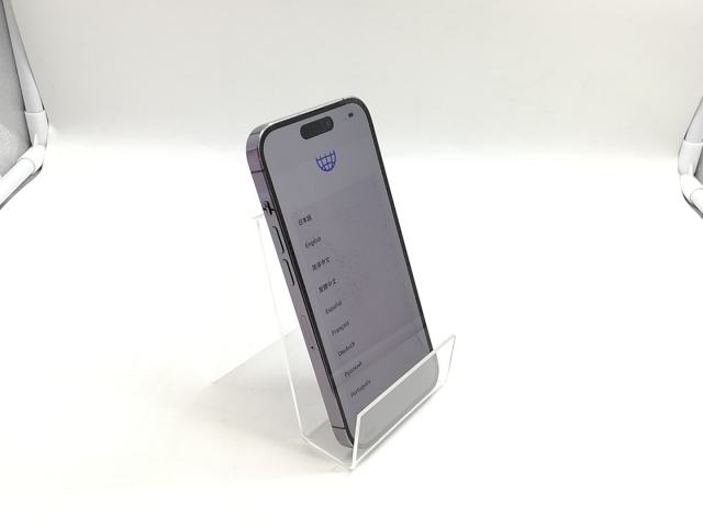 【中古】Apple 国内版 【SIMフリー】 iPhone 14 Pro 128GB ディープパープル MQ0F3J/A【福岡筑紫】保証期間１ヶ月【ランクB】