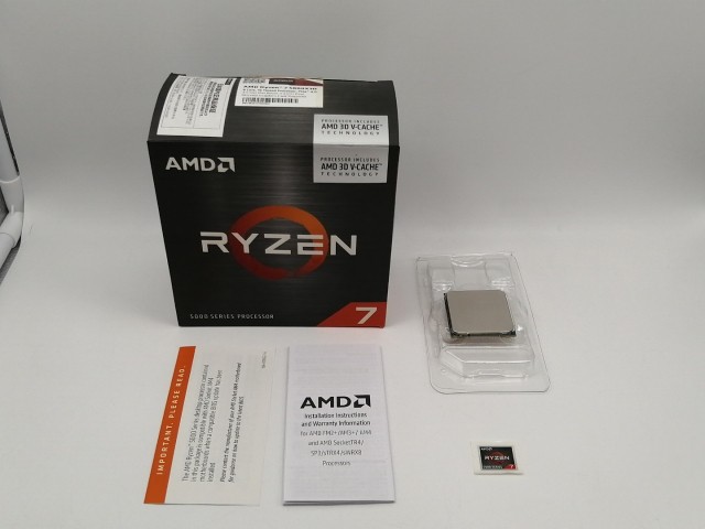 【中古】AMD Ryzen 7 5800X3D (3.4GHz/TC:4.5GHz) BOX AM4/8C/16T/L3 96MB/TDP105W【博多】保証期間１週間