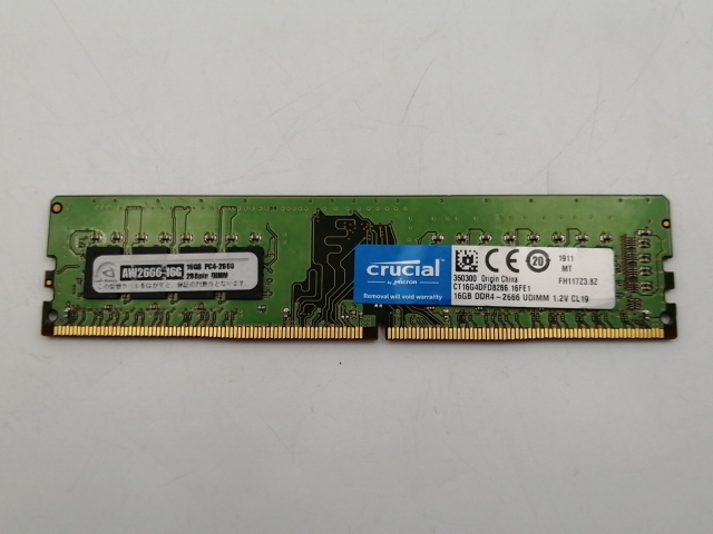 【中古】DDR4 16GB PC4-21300(DDR4-2666)【デスクトップPC用】【博多】保証期間１週間
