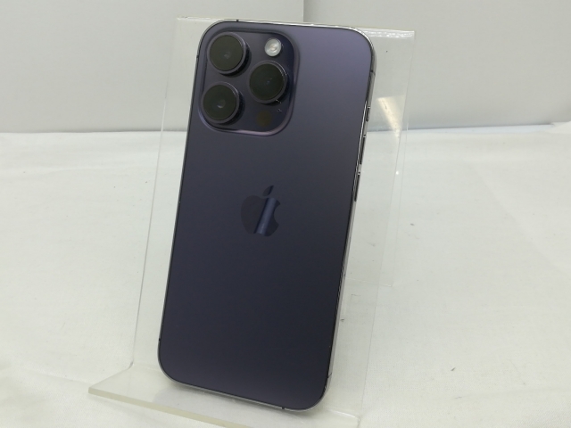 【中古】【赤ロム保証あり】Apple 楽天モバイル 【SIMフリー】 iPhone 14 Pro 512GB ディープパープル MQ283J/A【DS秋葉】保証期間１ヶ月【ランクC】