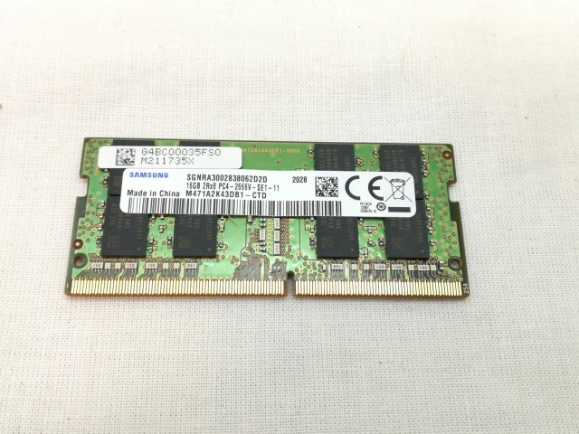 【中古】260PIN 16GB DDR4-2666(PC4-21300) SODIMM 【ノートPC用】【川崎】保証期間１週間