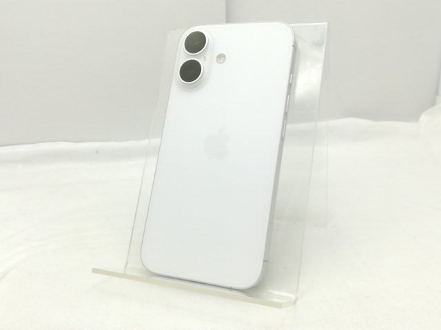 【中古】Apple mineo 【SIMフリー】 iPhone 16 128GB ホワイト MYDR3J/A【福岡天神】保証期間１ヶ月【ランクA】