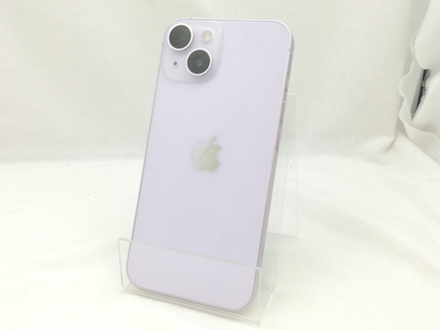 【中古】Apple au 【SIMフリー】 iPhone 14 128GB パープル MPUY3J/A【川崎】保証期間１ヶ月【ランクC】