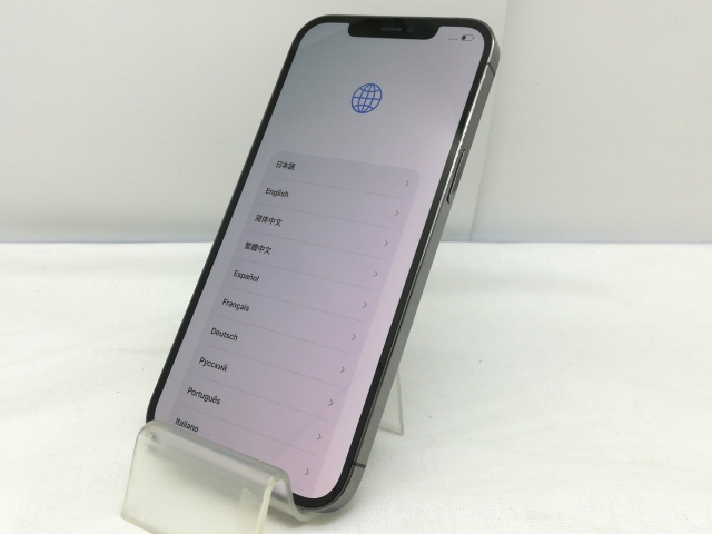 【中古】Apple au 【SIMロック解除済み】 iPhone 12 Pro Max 256GB グラファイト MGCY3J/A【川崎】保証期間１ヶ月【ランクA】