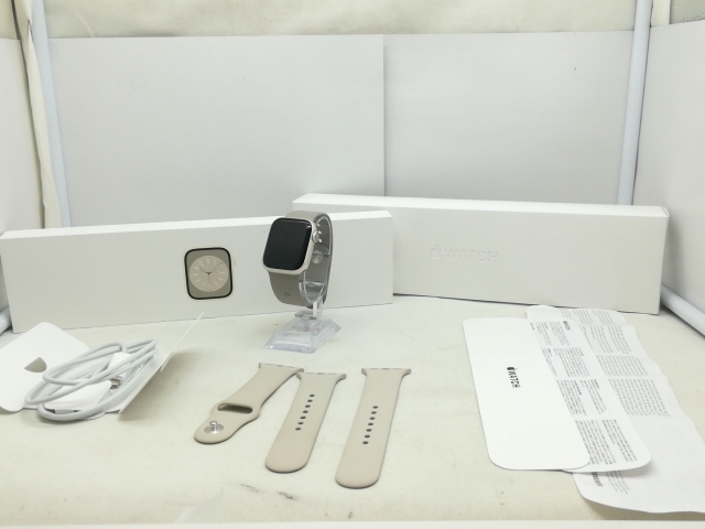 【中古】Apple Apple Watch Series8 41mm Cellular スターライトアルミニウムケース 海外版 (バンド付き)【川崎】保証期間１ヶ月【ランクB】_6