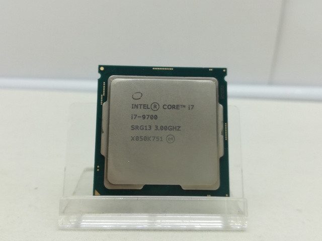 【中古】Intel Core i7-9700 (3GHz/TB:4.7GHz/SRG13/R0) bulk LGA1151/8C/8T/L3 12M/UHD630/TDP65W【川崎】保証期間１週間
