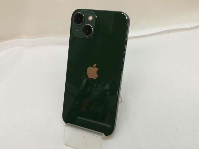 【中古】Apple SoftBank 【SIMフリー】 iPhone 13 128GB グリーン MNGG3J/A【川崎】保証期間１ヶ月【ランクC】