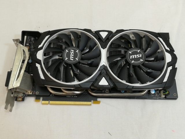 【中古】MSI GeForce GTX 1080 ARMOR 8G OC GTX1080/8GB(GDDR5X)/PCI-E【川崎】保証期間１週間