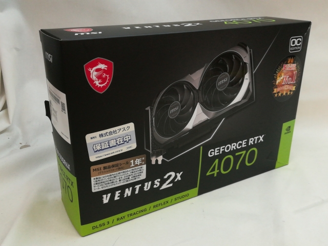 中古】MSI GeForce RTX 4070 VENTUS 2X E 12G OC RTX4070/12G【川崎