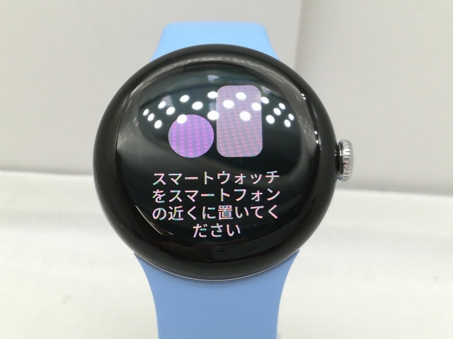 【中古】Google Pixel Watch2 Bluetooth/Wi-Fiモデル PolishedSilverアルミケース/Bayアクティブバンド【川崎】保証期間１ヶ月【ランクC】
