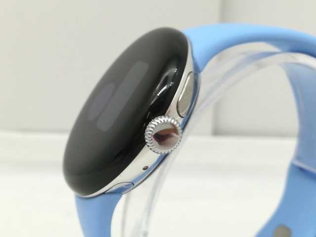 【中古】Google Pixel Watch2 Bluetooth/Wi-Fiモデル PolishedSilverアルミケース/Bayアクティブバンド【川崎】保証期間１ヶ月【ランクC】_3