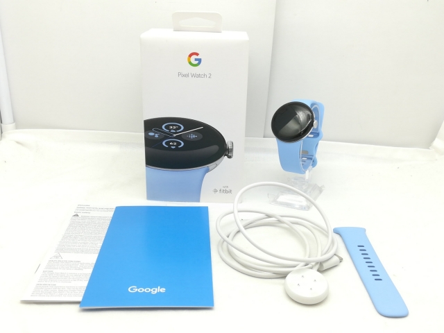 【中古】Google Pixel Watch2 Bluetooth/Wi-Fiモデル PolishedSilverアルミケース/Bayアクティブバンド【川崎】保証期間１ヶ月【ランクC】_6