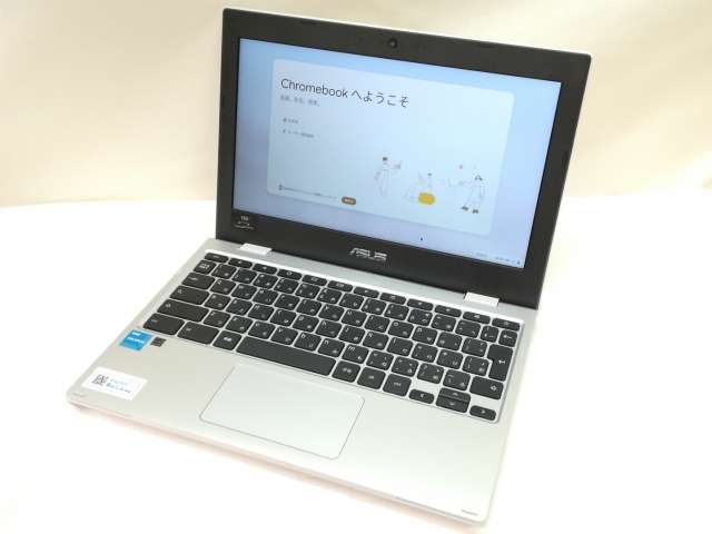 【中古】ASUS Chromebook CX1(CX1102) CX1102CKA-N00010 トランスペアレントシルバー【Celeron N5100 4G 64G(Flash) WiFi 11.6LCD】【川崎】保証期間１ヶ月【ランクB】
