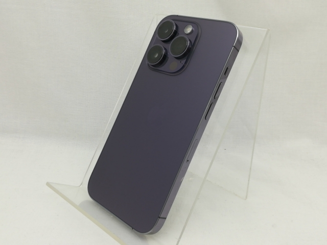 【中古】Apple au 【SIMフリー】 iPhone 14 Pro 256GB ディープパープル MQ1E3J/A【川崎】保証期間１ヶ月【ランクC】