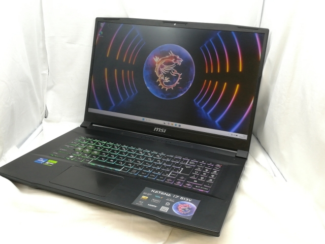【中古】MSI Katana 17 B13V Katana-17-B13VEK-4339JP ブラック【i7-13620H 16G 1T(SSD) RTX4050 WiFi 17.3LCD】【川崎】保証期間１ヶ月【ランクB】