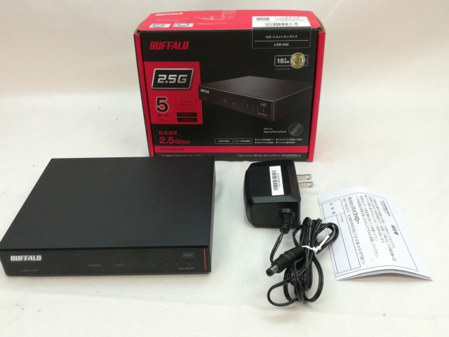 バッファロー ネットワークハブ LXW-2G5 [ブラック] BUFFALO LXW-2G5