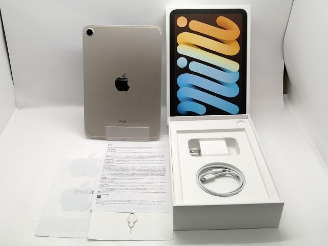 【中古】Apple SoftBank 【SIMフリー】 iPad mini（第6世代/2021） Cellular 256GB スターライト MK8H3J/A【秋葉5号】保証期間１ヶ月【ラ