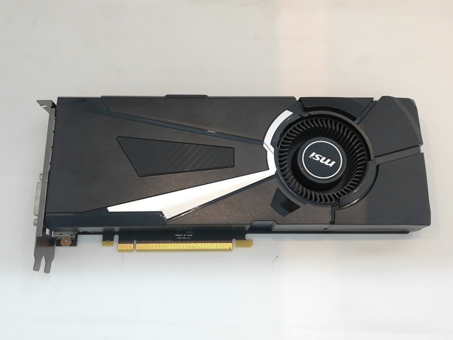【中古】MSI GeForce GTX 1080 AERO 8G OC GTX1080/8GB(GDDR5X)/PCI-E【秋葉3号】言いはなつ継続期間１週