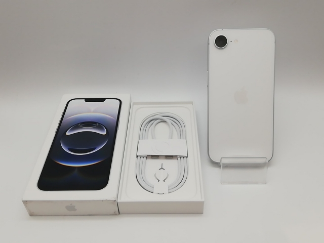 【未使用】Apple UQmobile 【SIMフリー】 iPhone 16e 128GB ホワイト MD1R4J/A【府中ル・シーニュ】保証期間３ヶ月_3
