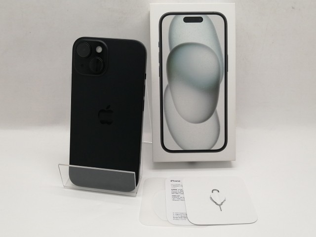 【中古】Apple 国内版 【SIMフリー】 iPhone 15 128GB ブラック MTMH3J/A【秋葉5号】保証期間１ヶ月【ランクA】