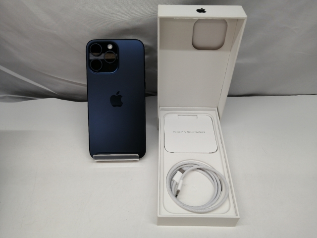 【中古】Apple 国内版 【SIMフリー】 iPhone 15 Pro Max 256GB ブルーチタニウム MU6T3J/A【札幌】保証期間１ヶ月【ランクA】