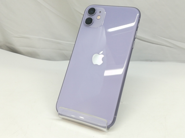 【中古】Apple SoftBank 【SIMロック解除済み】 iPhone 11 64GB パープル MWLX2J/A【札幌】保証期間１ヶ月【ランクB】
