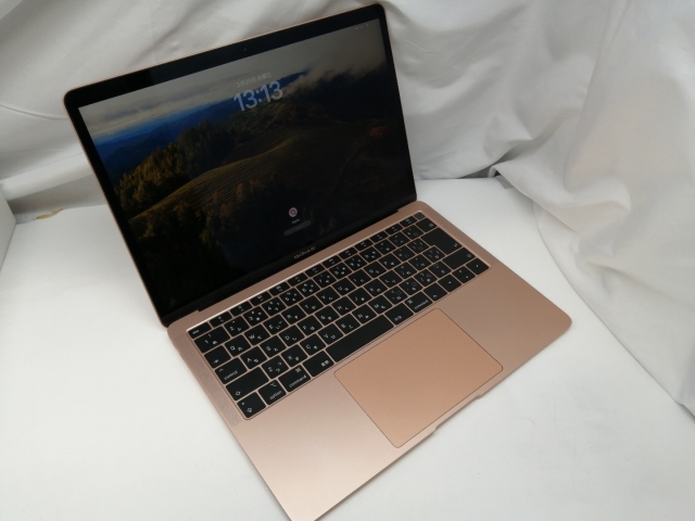 【中古】Apple MacBook Air 13インチ Corei5:1.6GHz 256GB ゴールド MREF2J/A (Late 2018)【札幌】保証期間１ヶ月【ランクB】