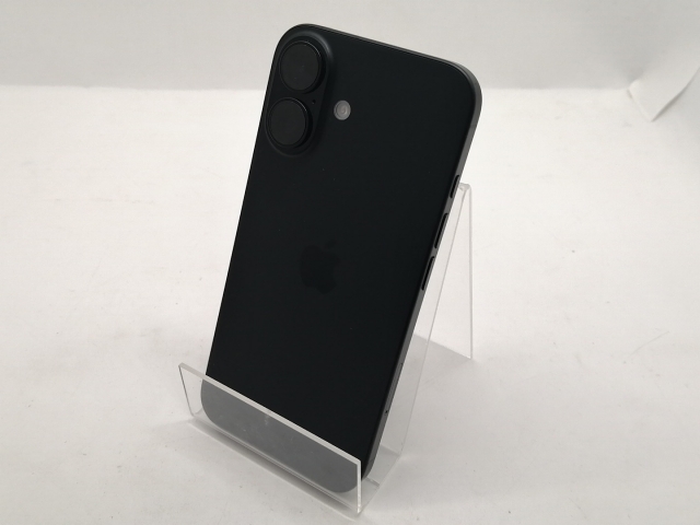 【中古】Apple docomo 【SIMフリー】 iPhone 16 128GB ブラック MYDQ3J/A【宇田川】保証期間１ヶ月【ランクB】