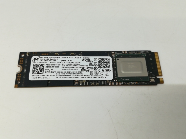 【中古】各社 1TB SSD (M.2 2280/PCIe3.0 NVMe)【札幌】保証期間１週間