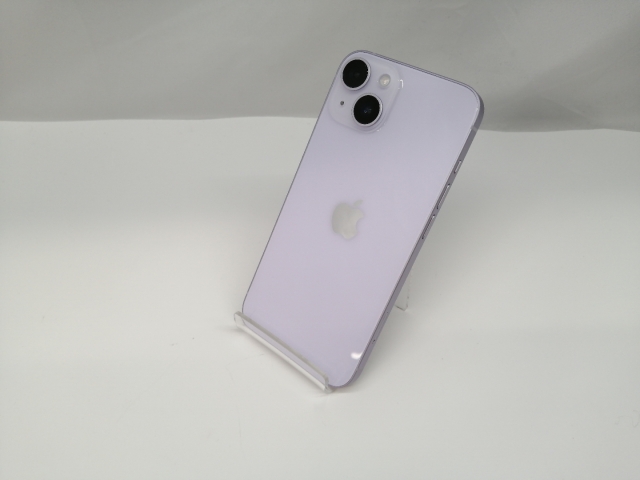 【中古】Apple docomo 【SIMフリー】 iPhone 14 128GB パープル MPUY3J/A【札幌】保証期間１ヶ月【ランクA】