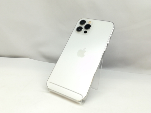 【中古】Apple SoftBank 【SIMロック解除済み】 iPhone 12 Pro 128GB シルバー MGM63J/A【札幌】保証期間１週間【ランクC】
