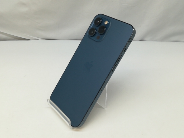 【中古】Apple SoftBank 【SIMロック解除済み】 iPhone 12 Pro Max 128GB パシフィックブルー MGCX3J/A【札幌】保証期間１ヶ月【ランクB】