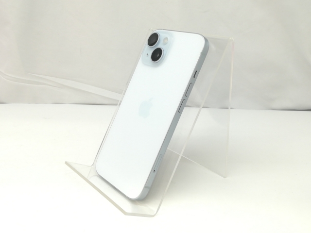 【中古】Apple au 【SIMフリー】 iPhone 15 128GB ブルー MTML3J/A【札幌】保証期間１ヶ月【ランクA】